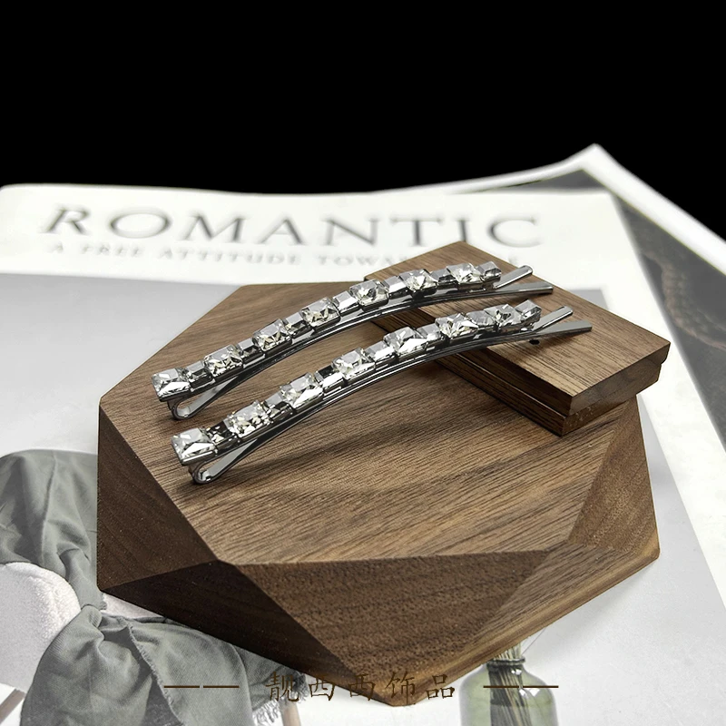 【LXX靓西西】332一字夹8.5厘米简约气质百搭碎发夹两只装