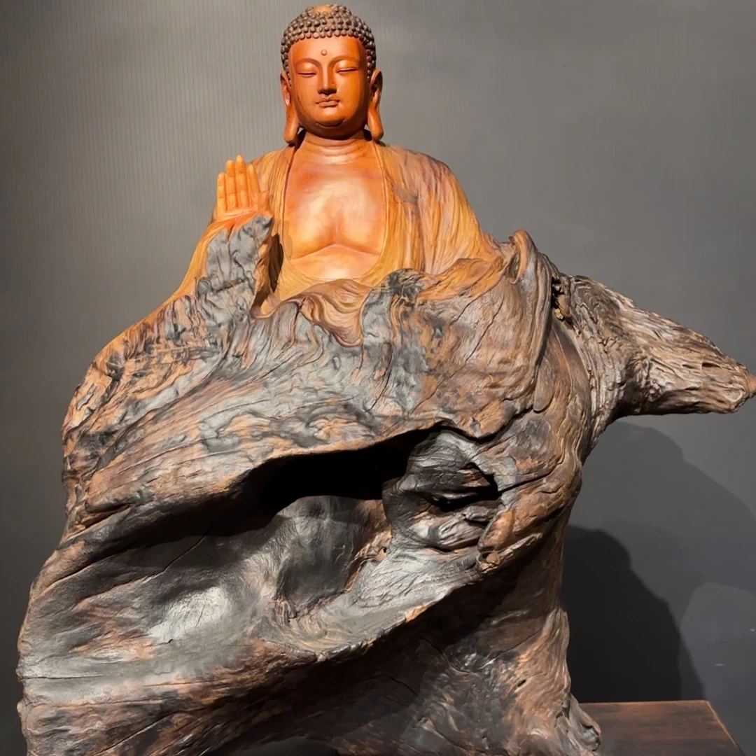 香樟木佛说整木整雕