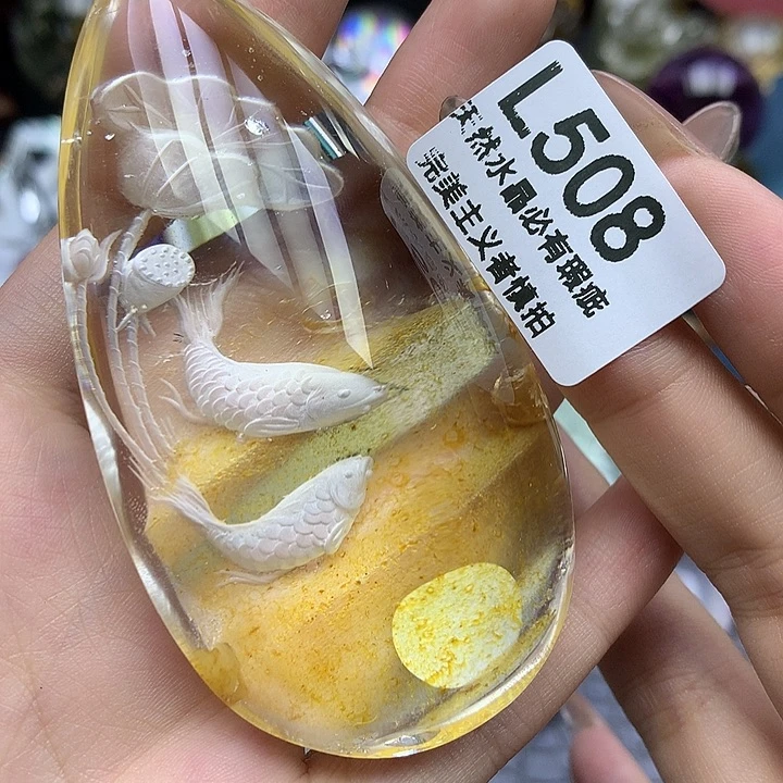 琦***绘珠宝半成品未镶嵌水晶摆件