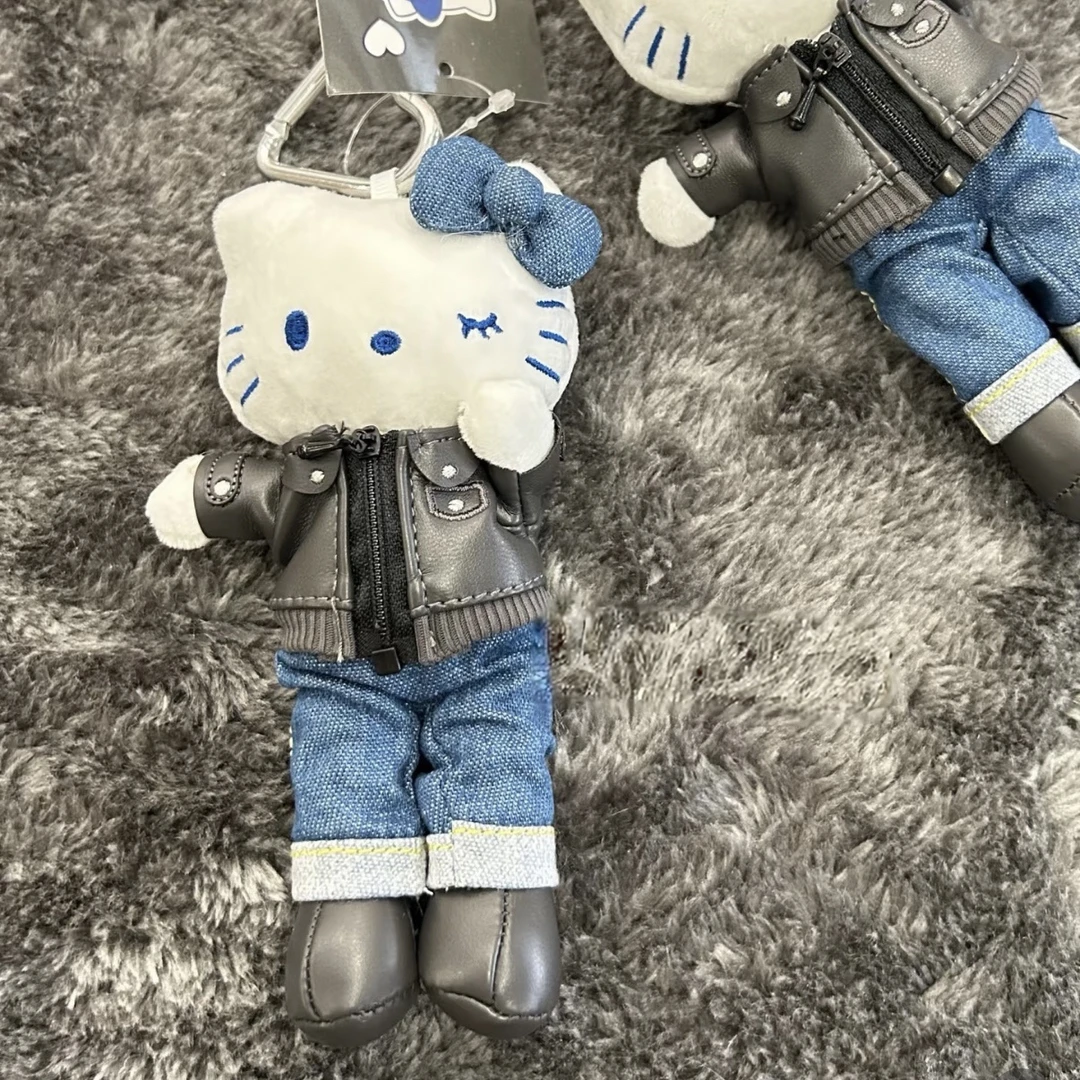 【宝藏库】酷girl机车皮衣长腿kitty挂件包挂