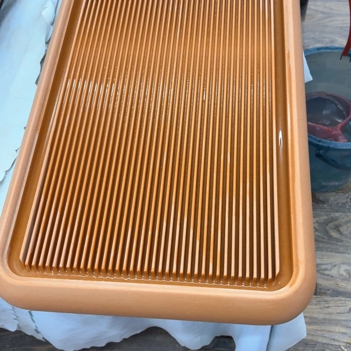 勇***?8040 6厚橙金料龙纹款电木茶盘