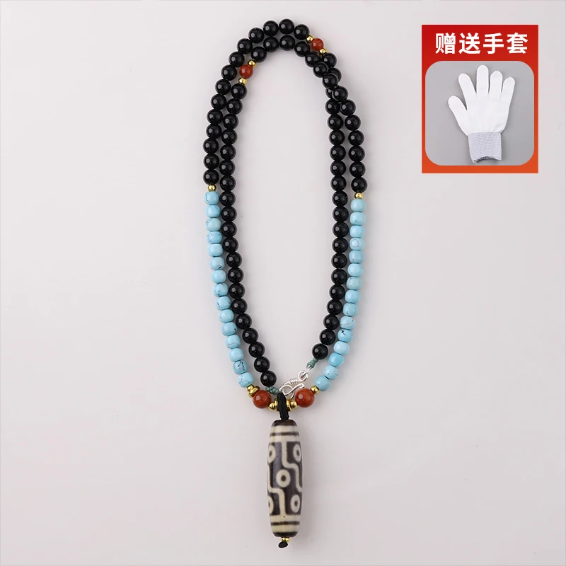 （交个朋友专属）ZHS6790-3黑玛瑙珠珠松石老型长串5mm+左右