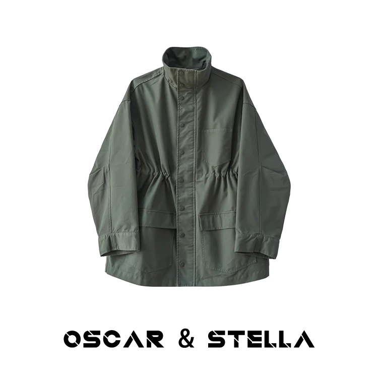 OSCAR&STELLA【意大利帆布棉】秋冬宽松翻领户外风衣外套187 4194