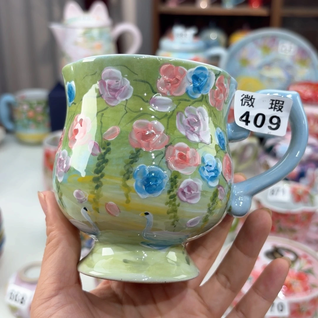 景德镇手绘高温釉下彩陶瓷茶具