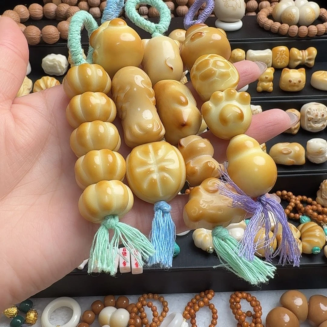 手串猴头核桃手把件