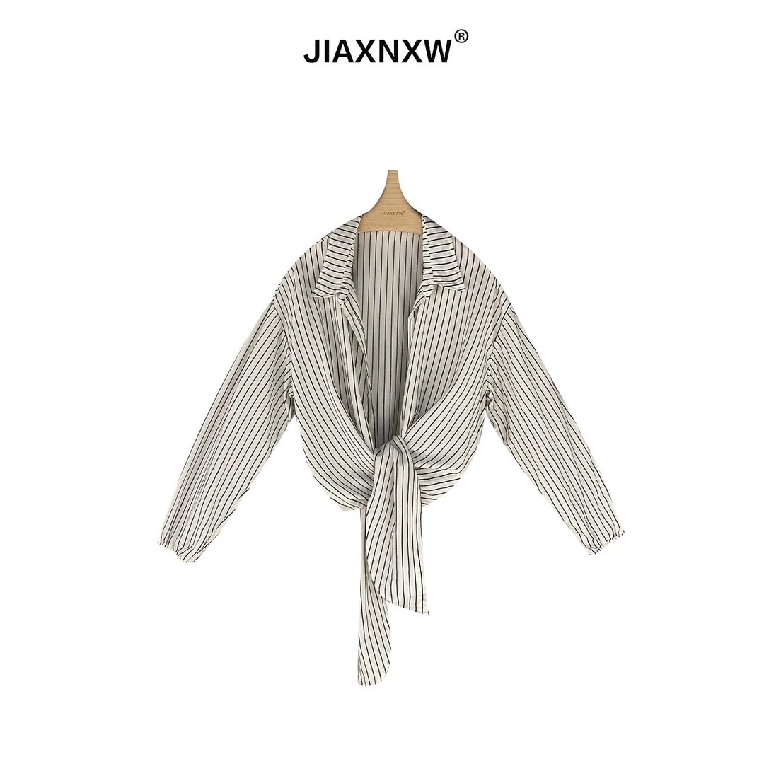 纯棉水洗条纹多穿防晒衬衣SY25013