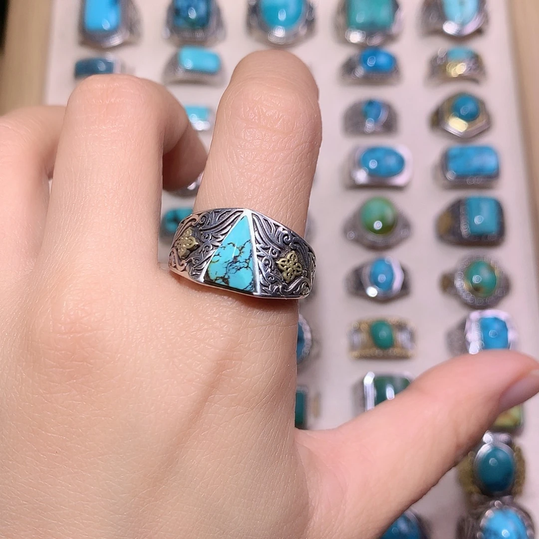 绿松石银S925镶嵌颈饰