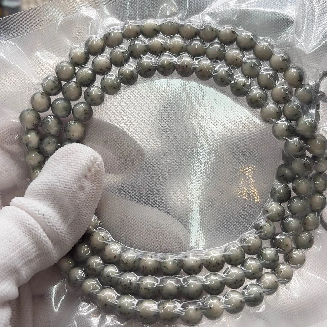 星月菩提吊坠106梵天糯冰绿背河豚7圆108