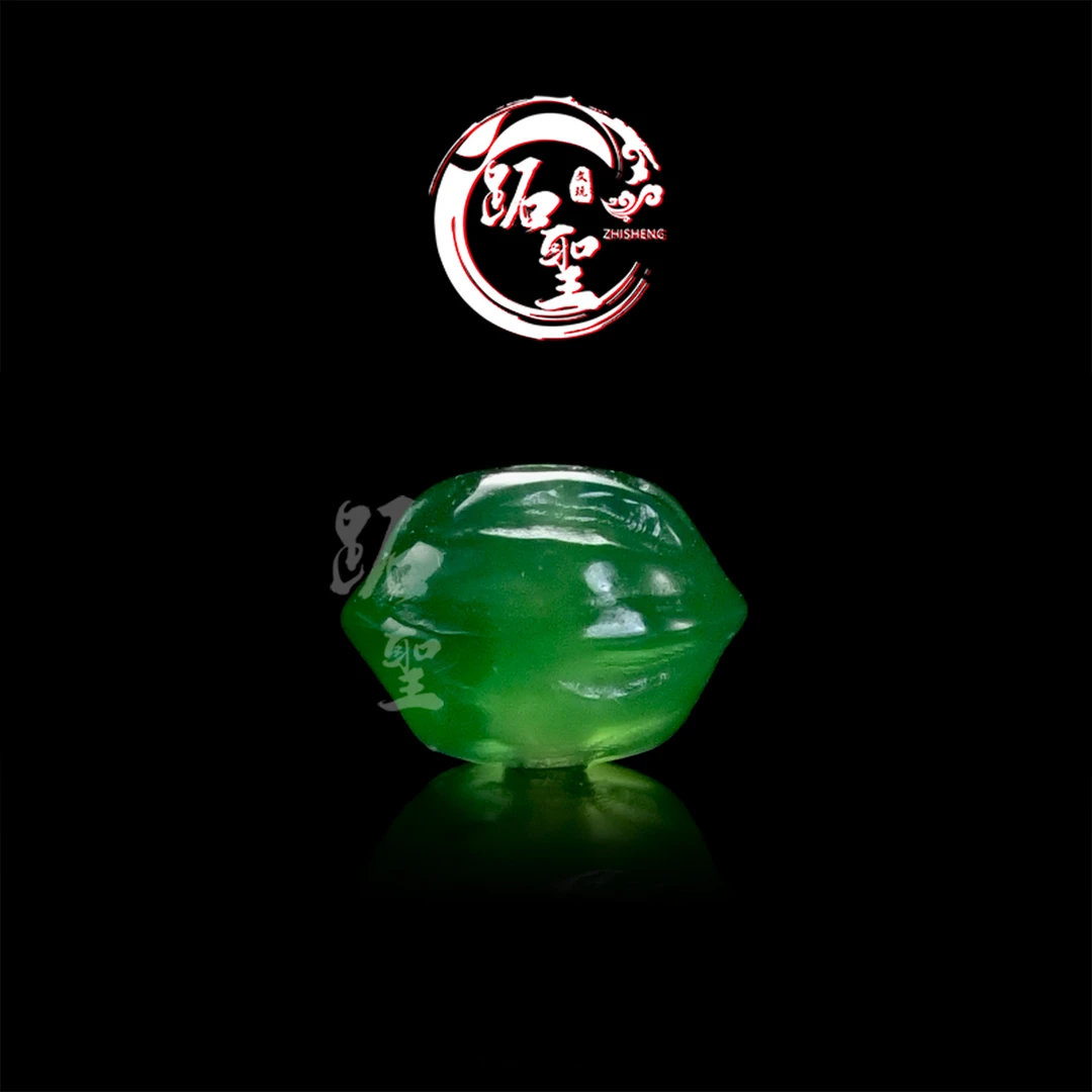 8MM绿玛瑙横打百香籽单珠文玩手串手链配饰配珠散珠腰珠