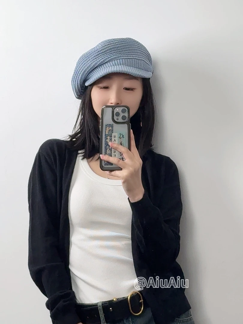 韩版时尚贝雷帽女2025新款百搭大头围云朵帽显脸小春夏鸭舌画家帽