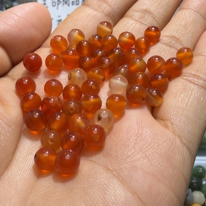 未镶嵌和田玉珠宝半成品卡六50颗