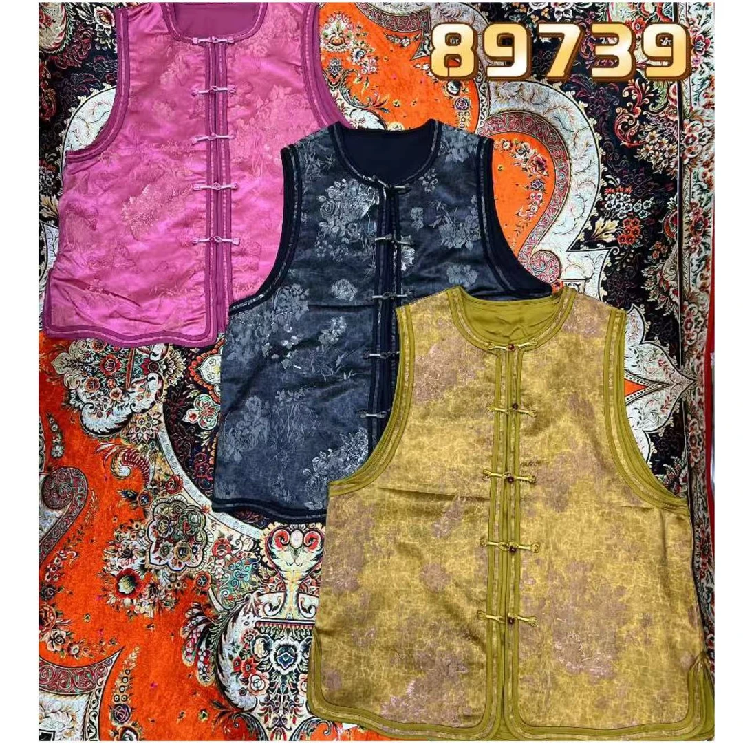 89739蝴蝶彩色盘扣马甲