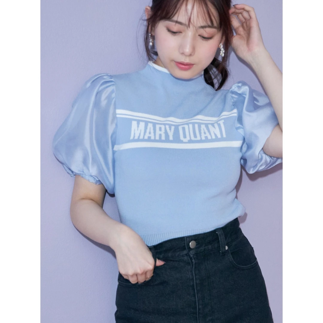 【DD外贸】夏季新款 M 洋气时尚百搭纯欲慵懒风针织短袖女装T恤