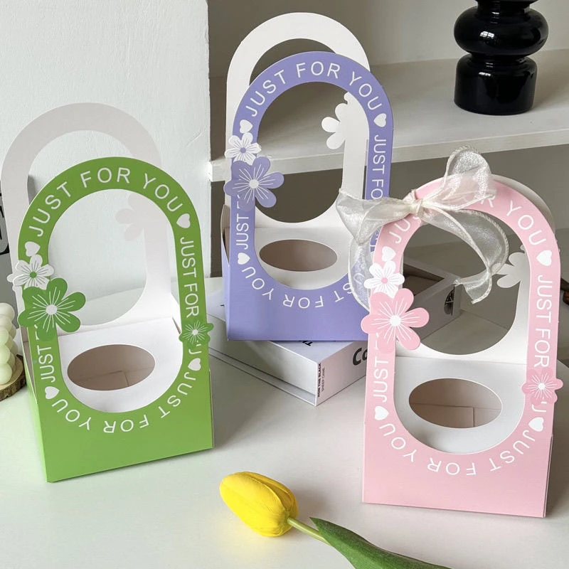 25款网红花盒防水情人节花盆插花手提礼盒包装花盒花店资材diy