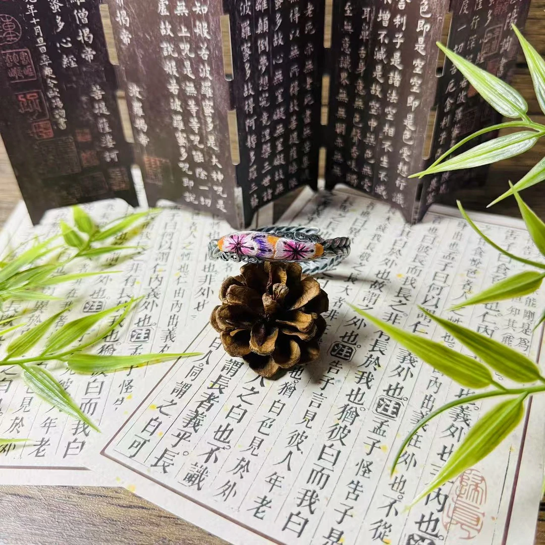 苗族刺绣/手工刺绣/非遗传承/手工艺/蓐收丰芒手镯