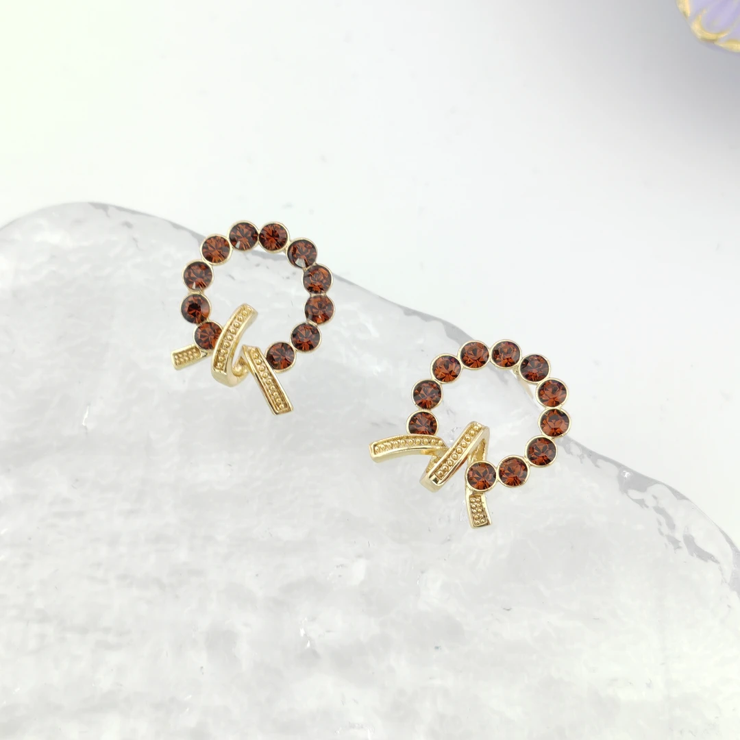 XUPING/旭平首饰 合金仿水晶耳饰 【潘生福利】气质GD X000990202