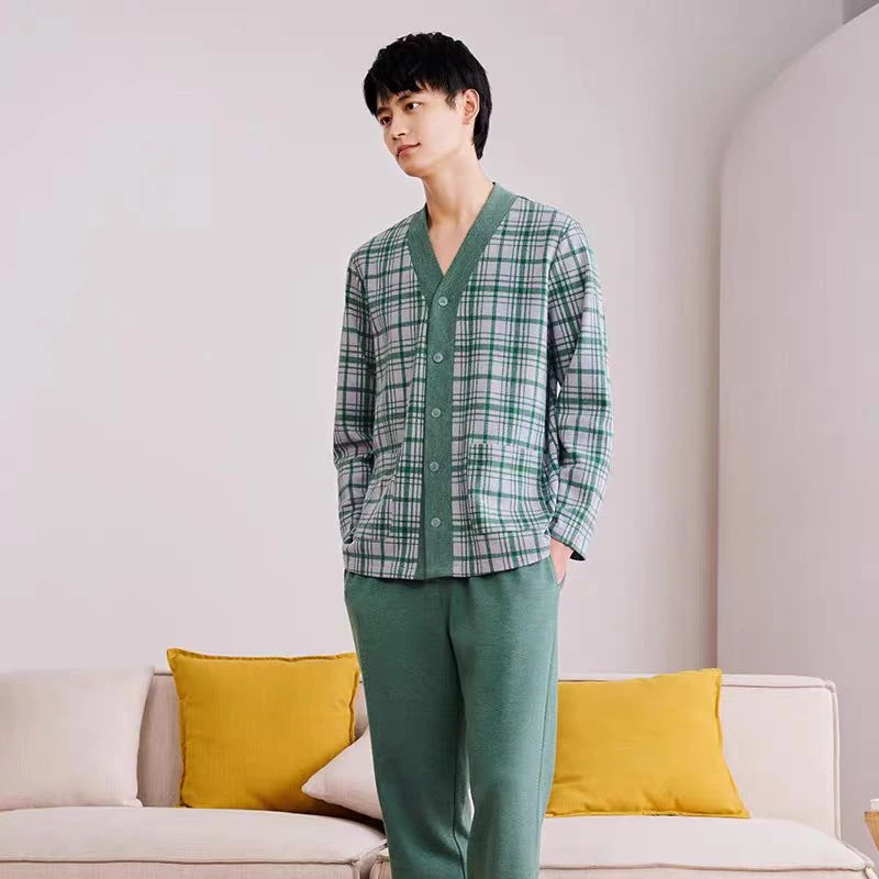 宽画清版福利弹力舒适对开无领家居套装96610