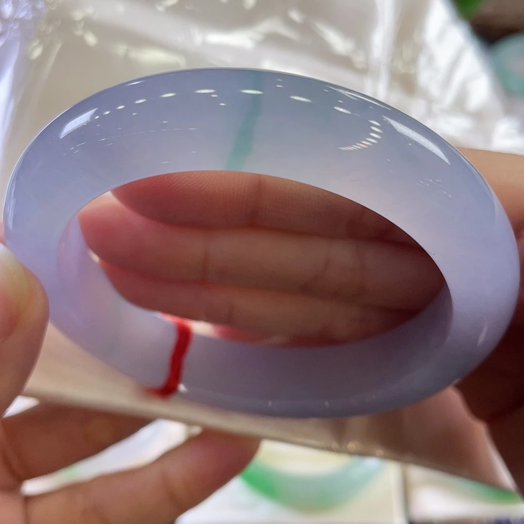 未镶嵌手镯翡翠28号高货瑕疵大漏正圈