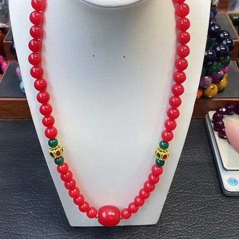 玛瑙未镶嵌手饰鸽血红