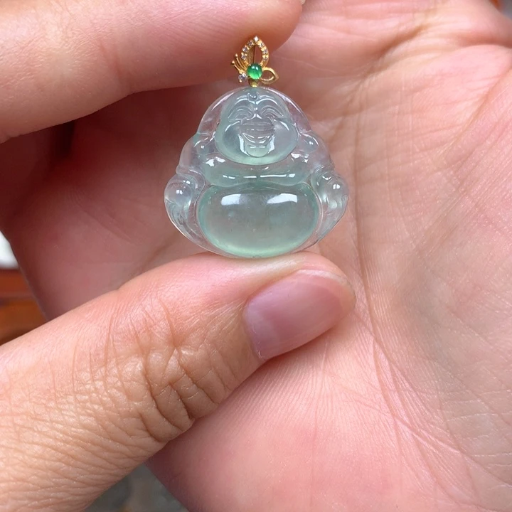 【闪购商品】翡翠18K金镶嵌吊坠(不含链)