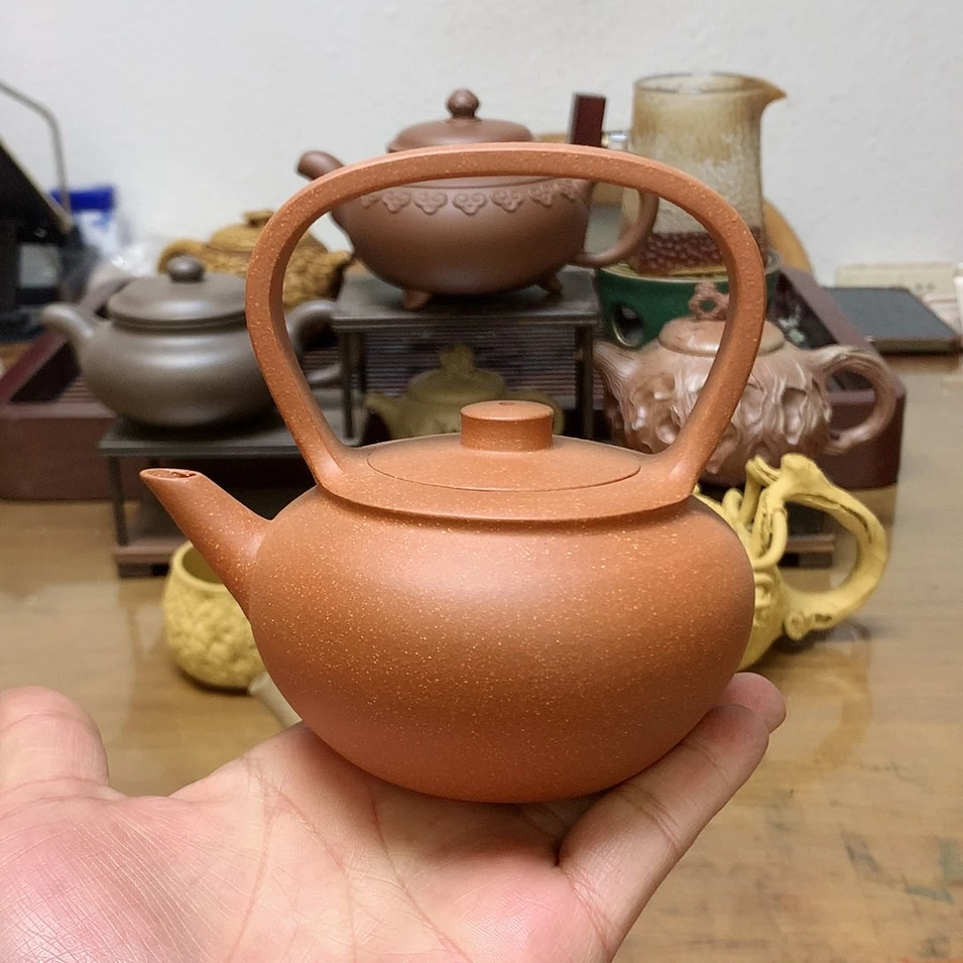 茶壶紫砂提梁壶，250cc降坡泥