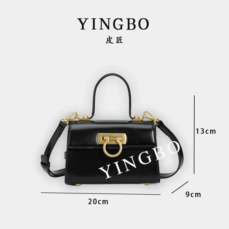 【英柏甄选】FES-6063-黑色 然与纯小众设计感时尚单肩百搭女包