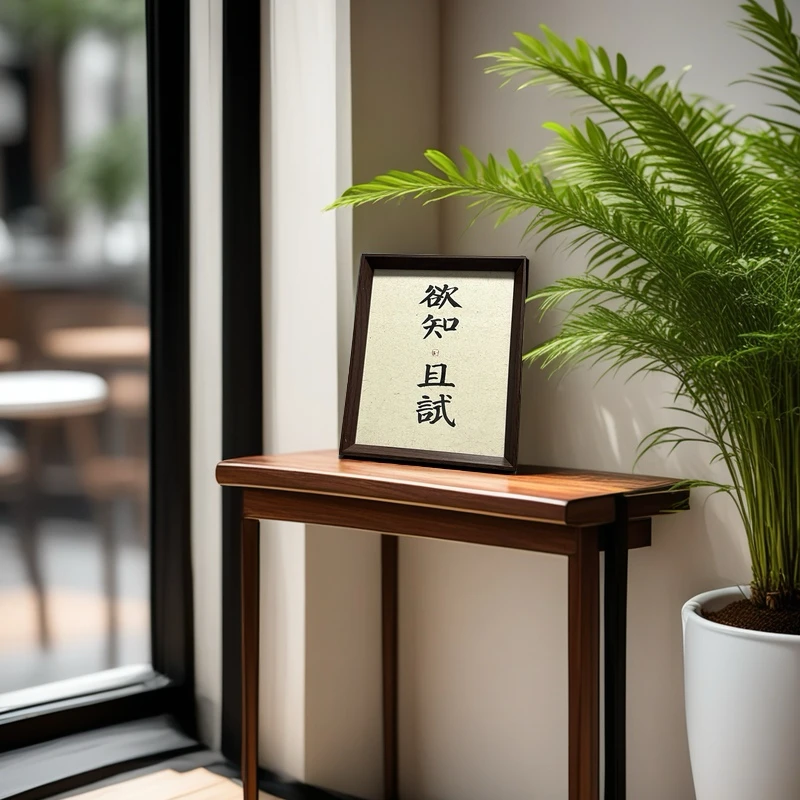“欲知且试”10寸创意新中式玄关办公桌摆件摆设工艺品送自己送朋友
