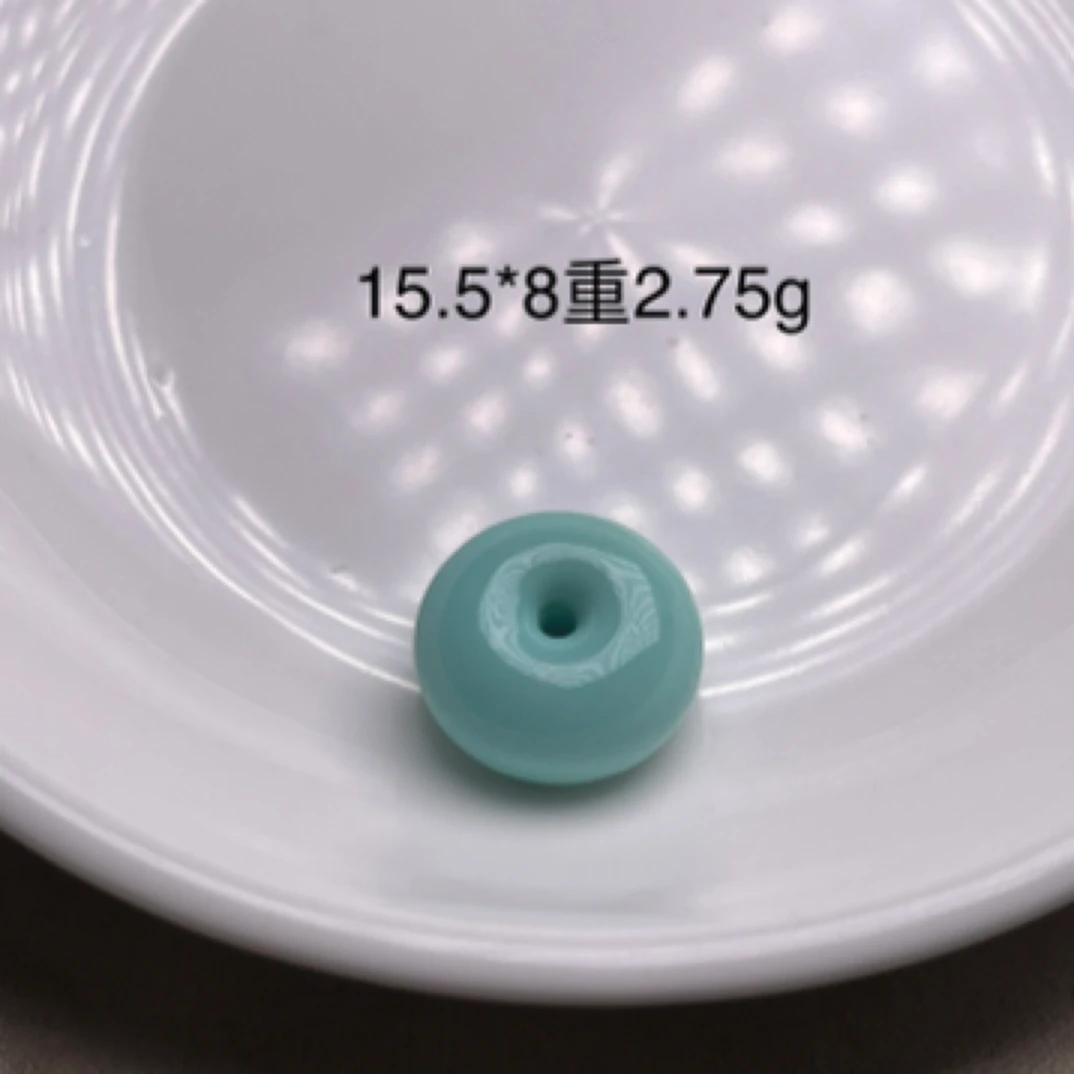 天然原矿绿松石无暇面包圈(平安扣)