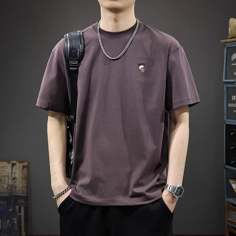 Cebrodz美式短袖t恤男夏季重磅圆领半袖ins宽松大码休闲纯棉体恤