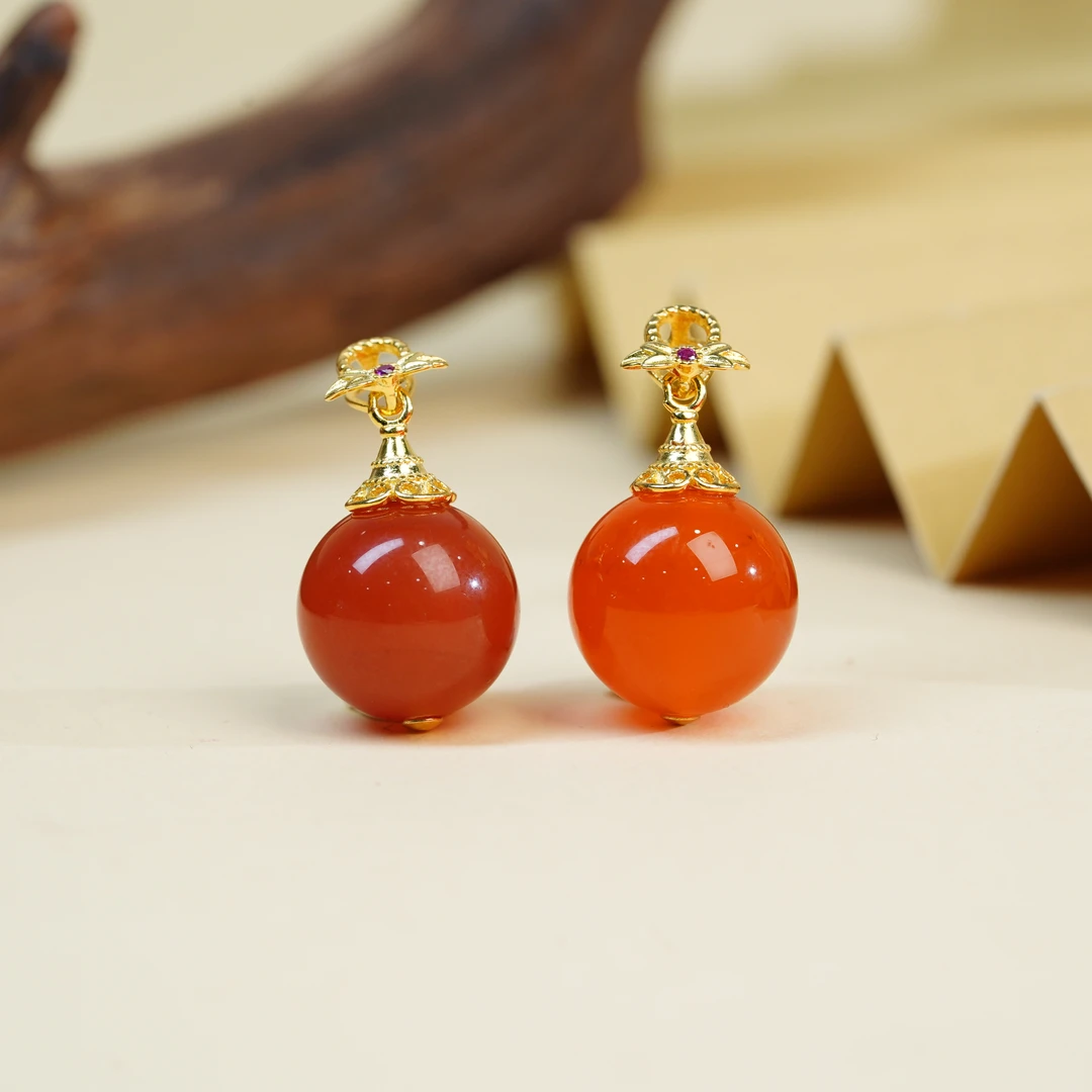 【小北好物】s925银南红吊坠-17QK01X891【多样性发一件】带链