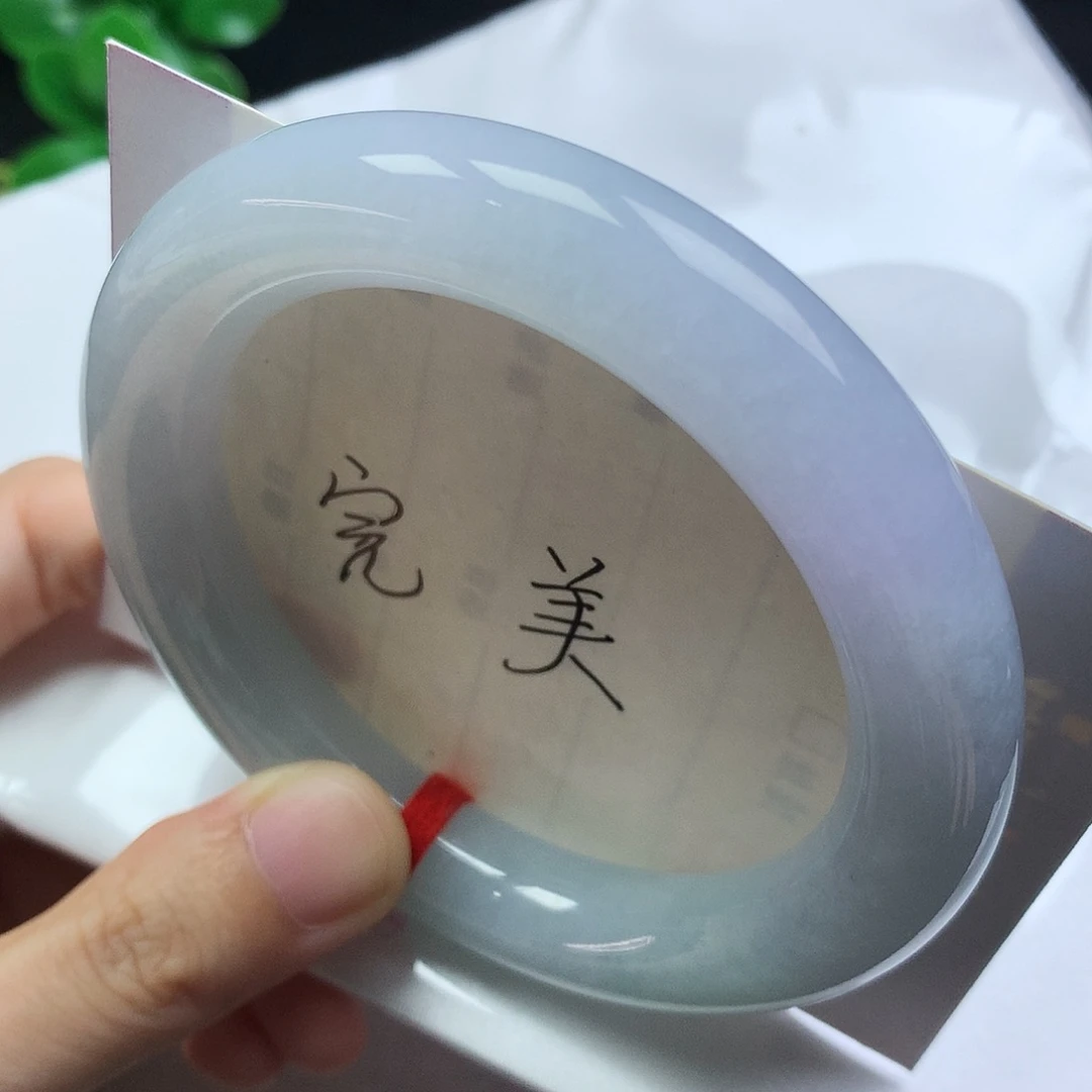 未镶嵌手镯翡翠58.3圈口春彩胖圆条新镯