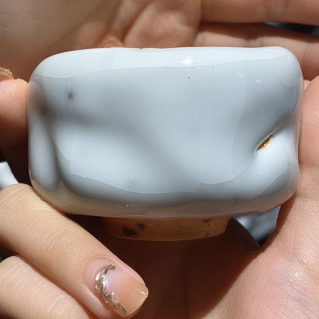 小***麻手工晏如堂雪志野陶杯