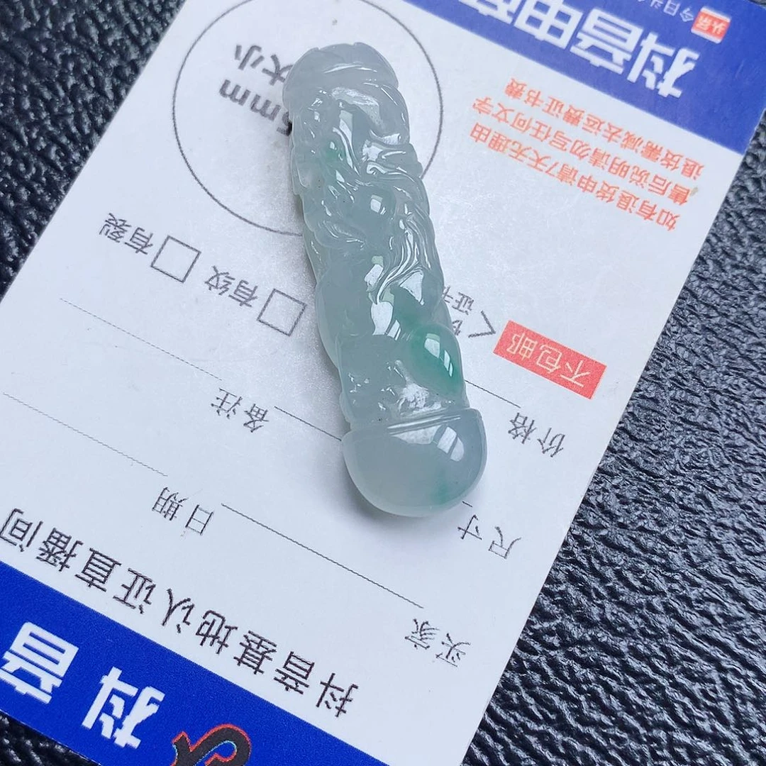 翡翠未镶嵌颈饰天然缅甸a货翡翠龙柱