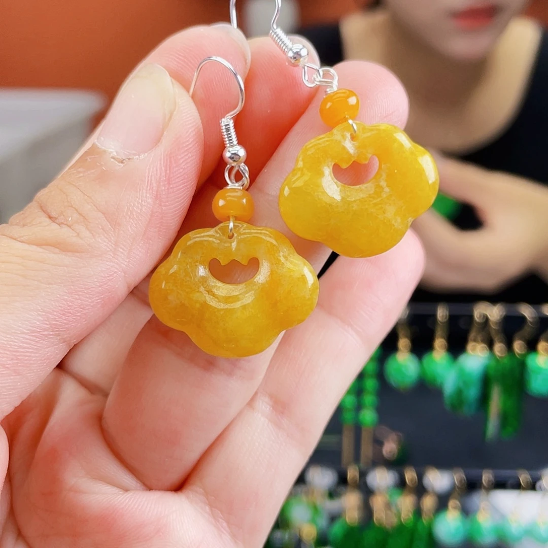 未镶嵌翡翠耳饰饰品