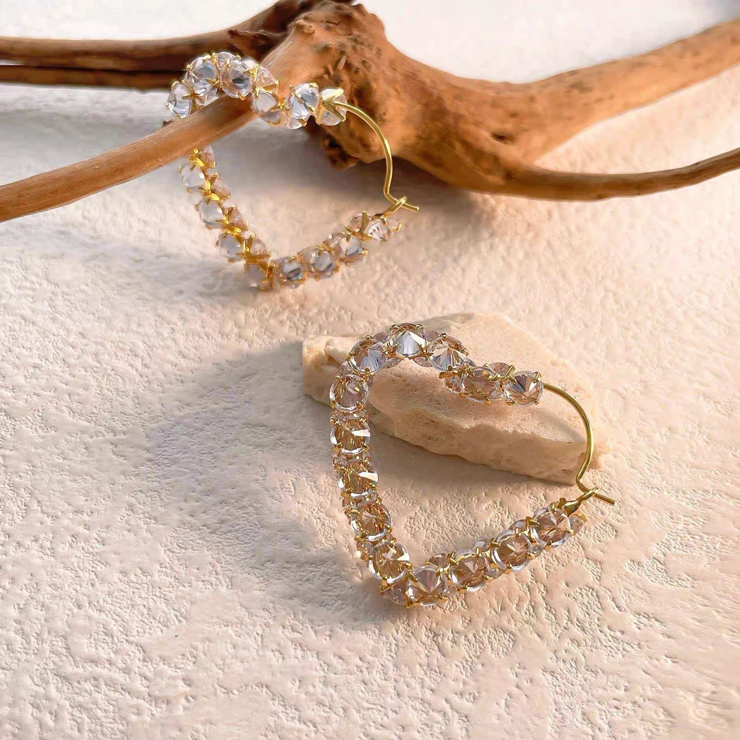 铜合金耳饰 S093★鎏金耳圈  梵希曼 设计感耳环