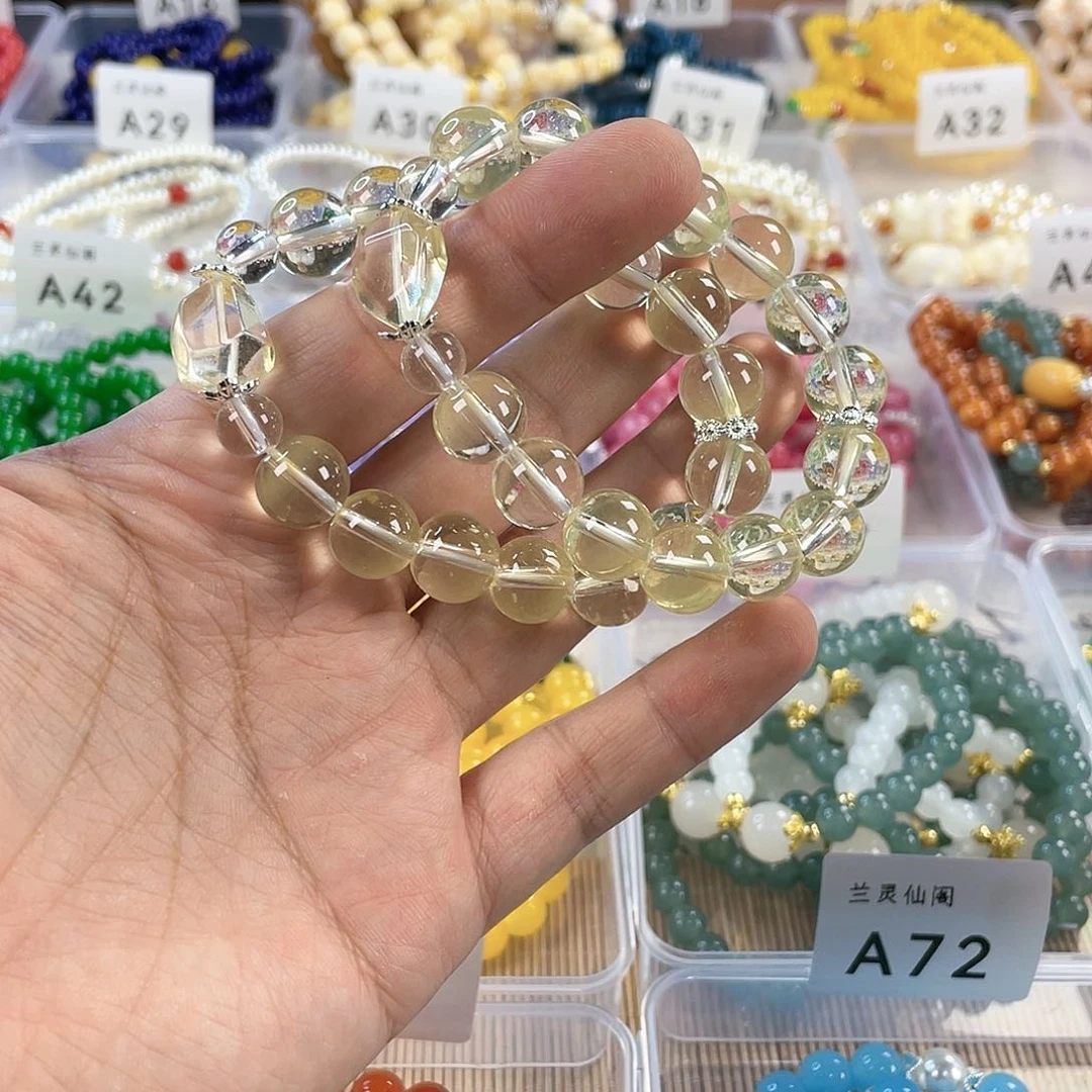 檀香木手串银S925镀金镶嵌