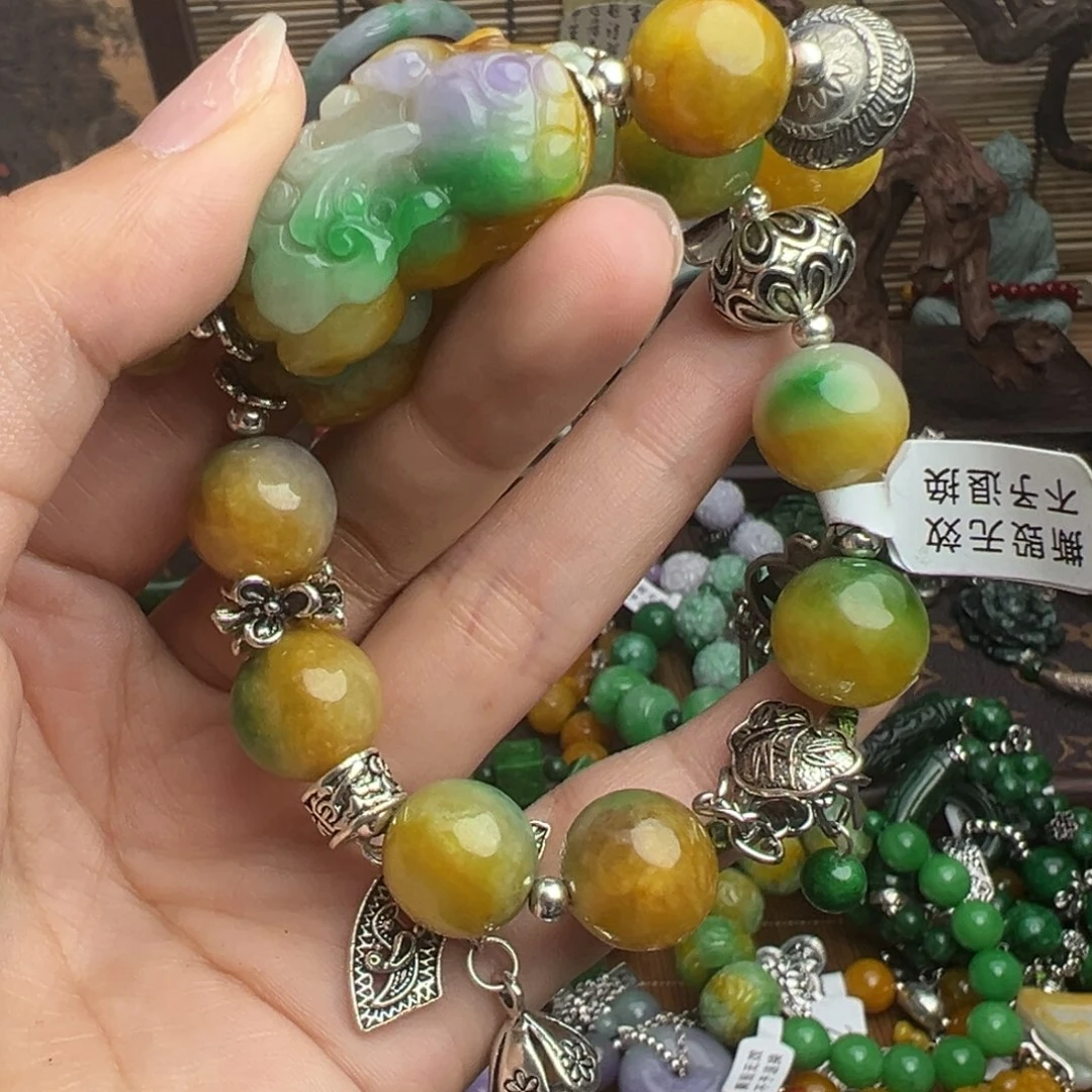 随***种手链翡翠未镶嵌吊坠