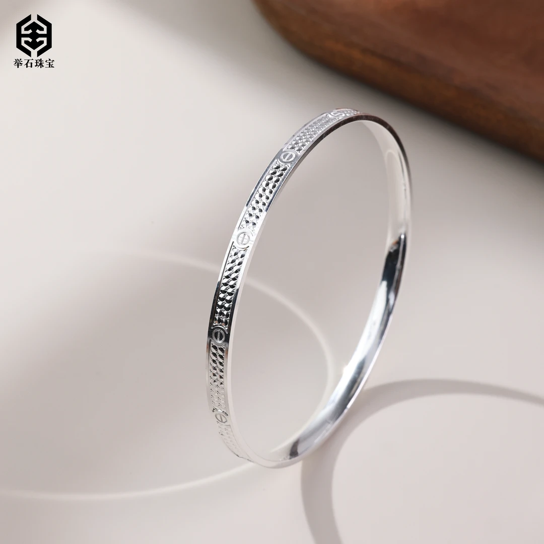 足银银制品 【举石珠宝】T0603-1980-20足银999手镯（一件/自选）Y