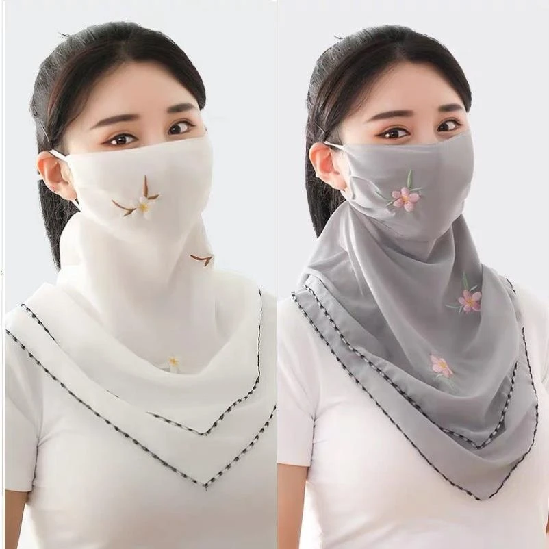 脸罩遮脸面部薄款骑行脖子防晒神器物理防嗮面罩面纱女2022新款