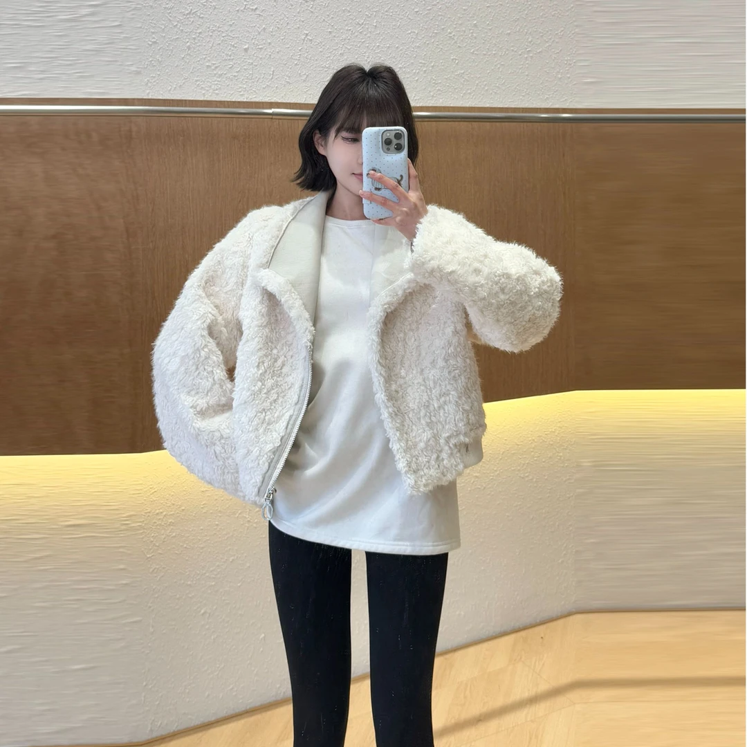 新【DGG STUDIO】2024秋冬新款设计师毛毛短款外套时尚百搭4