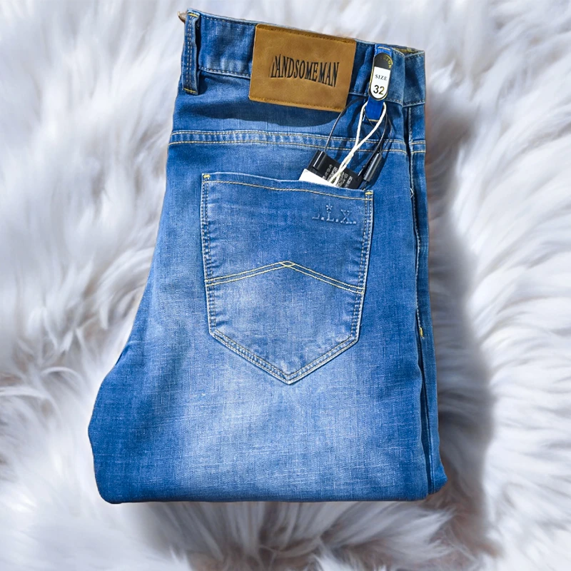 春夏薄款质感舒适微弹牛仔休闲裤0411