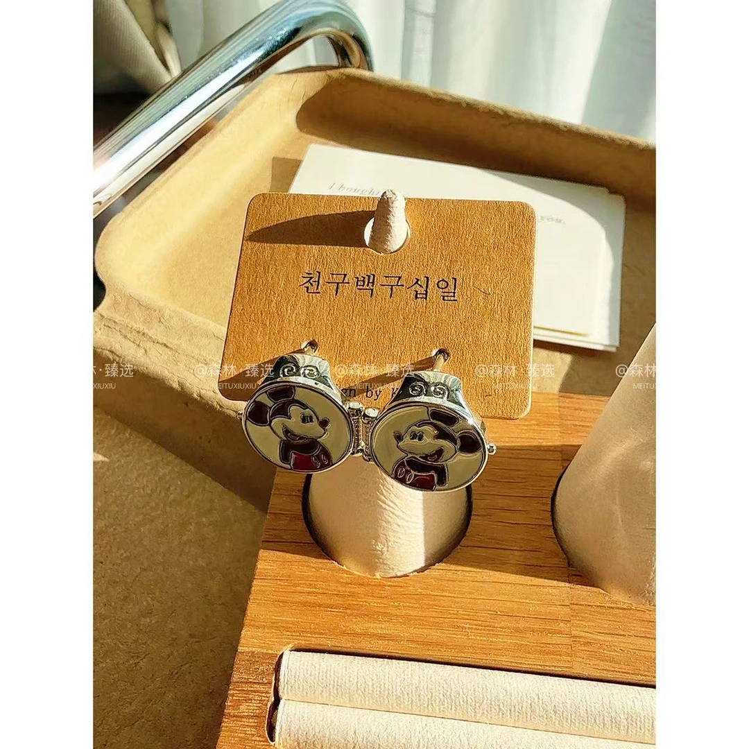合金耳饰 铜合金Y-7670【致敬童年红色米老鼠耳钉耳扣】