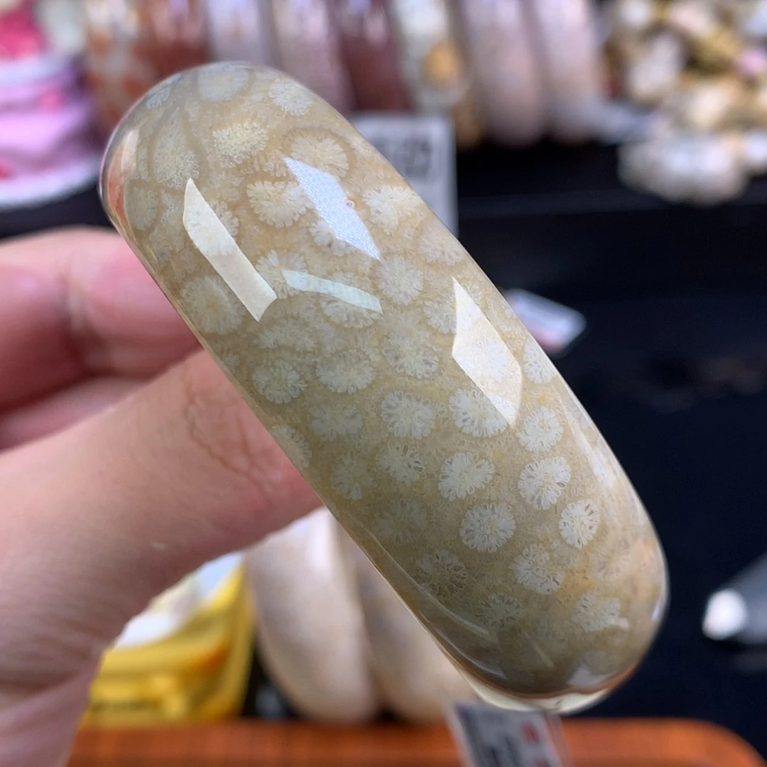 【闪购商品】颈饰未镶嵌硅化珊瑚（珊瑚玉）49号55.8圈小花花