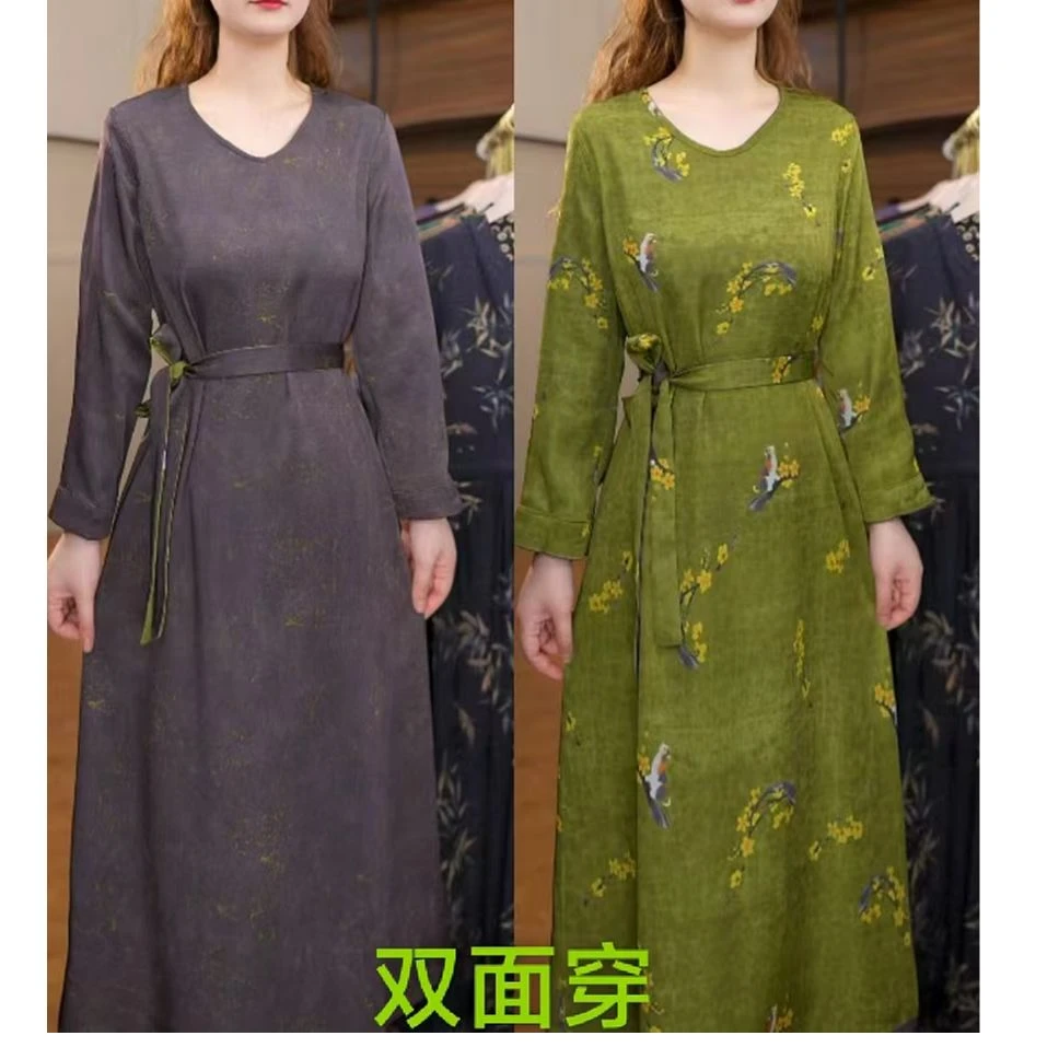 3337-27新款女士双面穿连衣裙