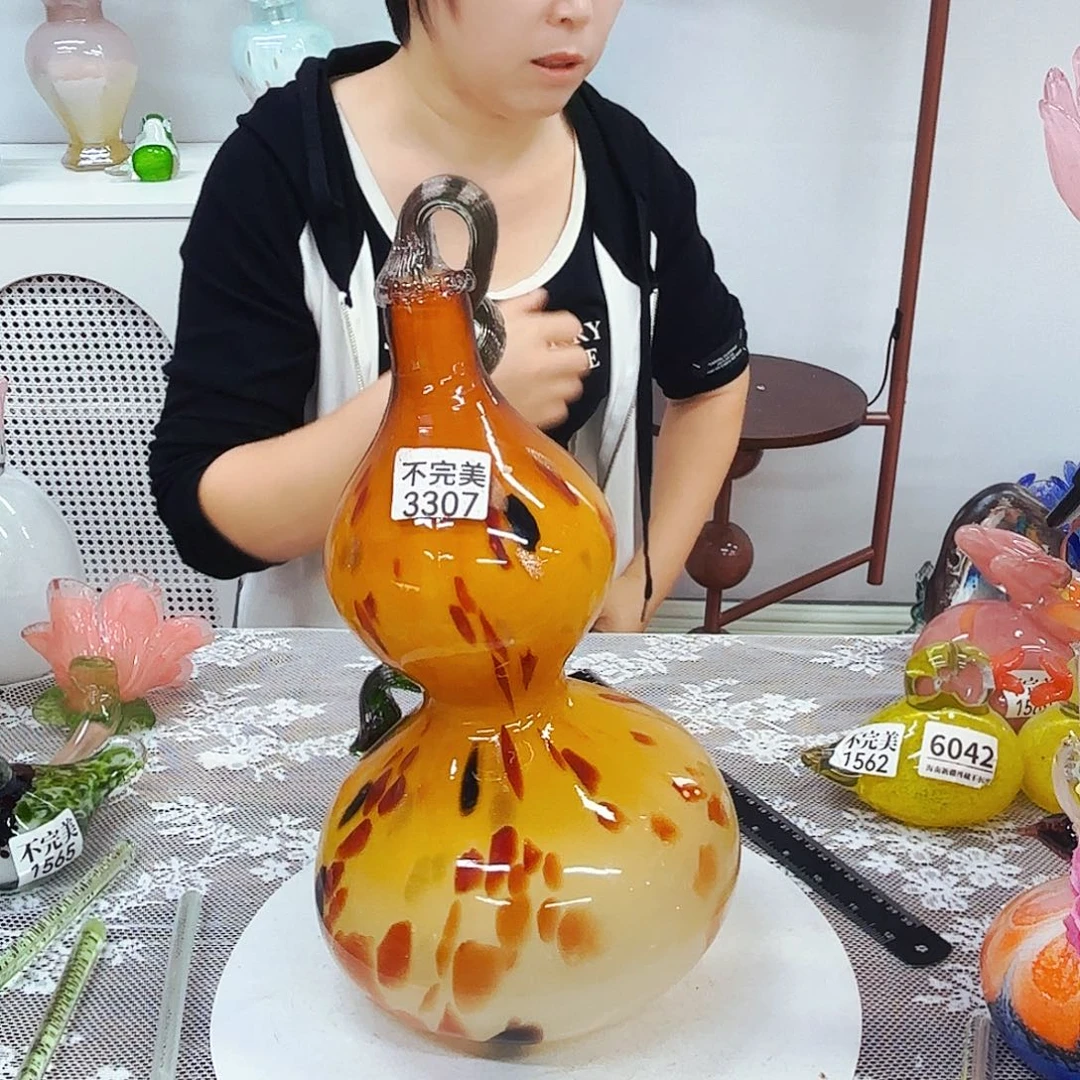 3307不完美琉璃花瓶花器艺术品