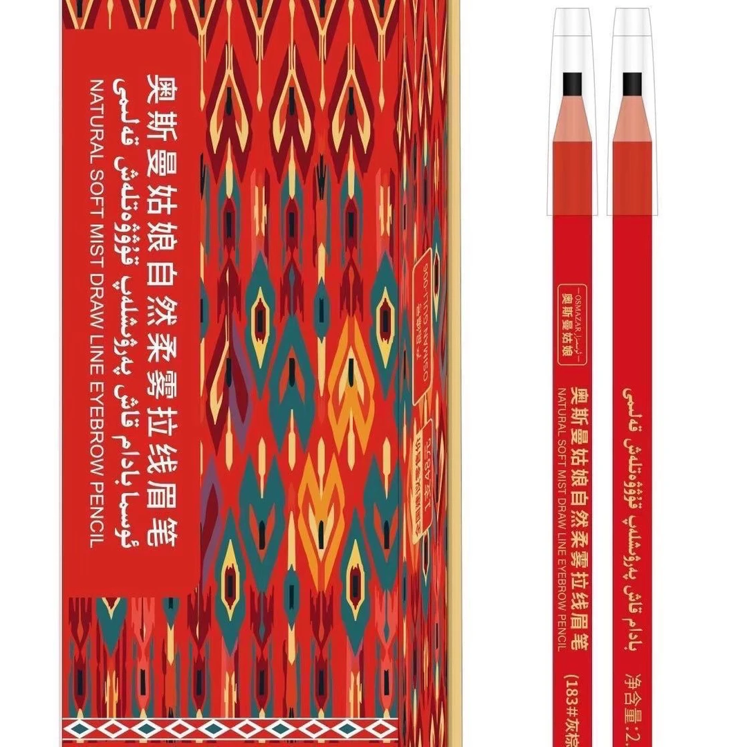 新疆奥斯曼草巴旦木自然拉线眉笔防水持久不脱色细头木质型