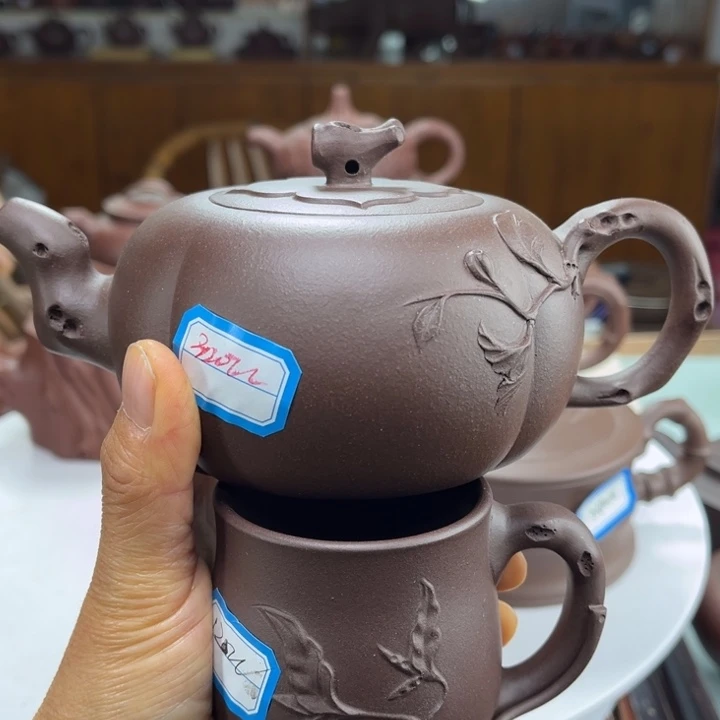 紫砂茶壶紫砂花茶