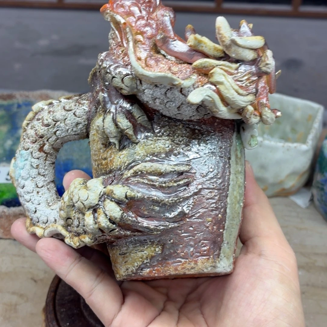 陶园柴烧，精品高货700泥纹