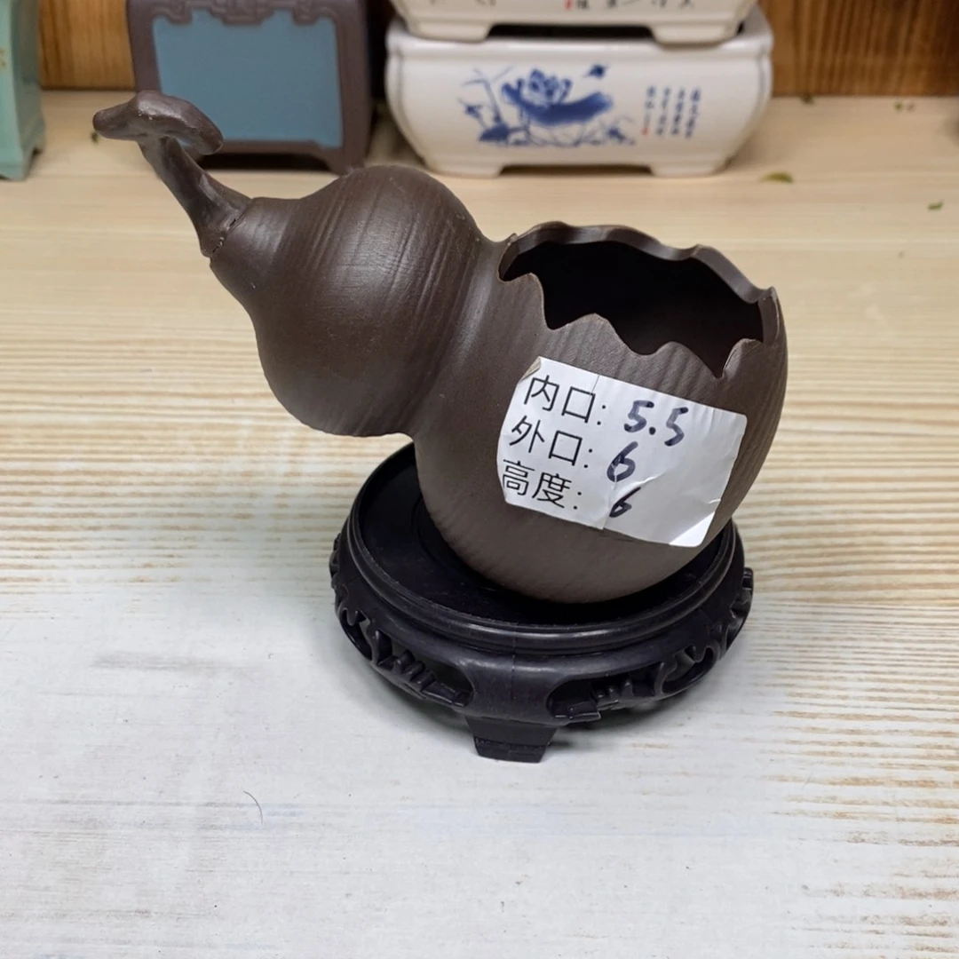 紫砂陶瓷花盆浮力