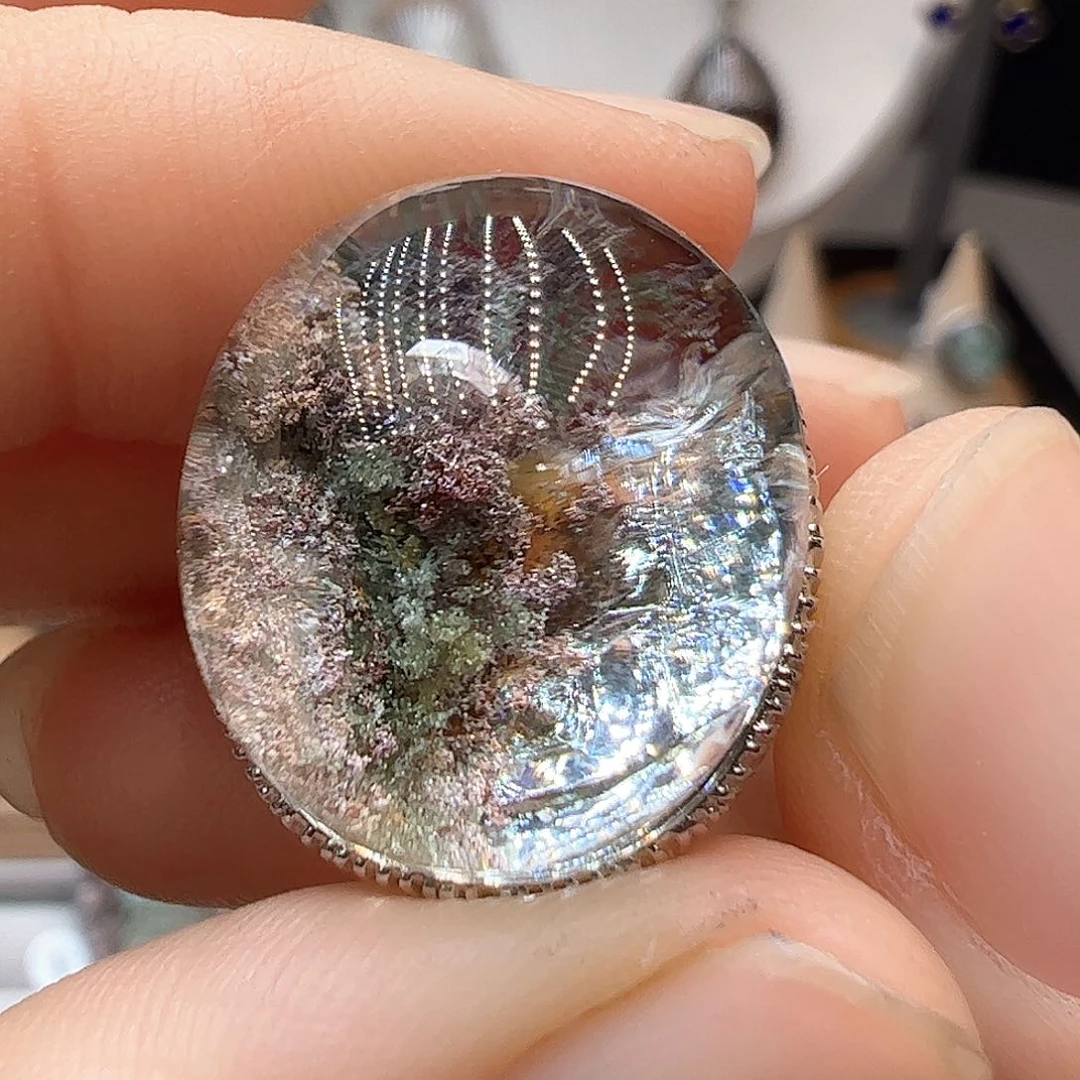 水晶珠宝半成品银S925镶嵌